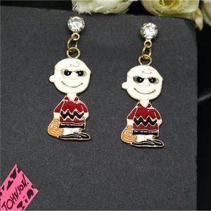 Betsey Johnson Charlie Brown earrings new w/ tags